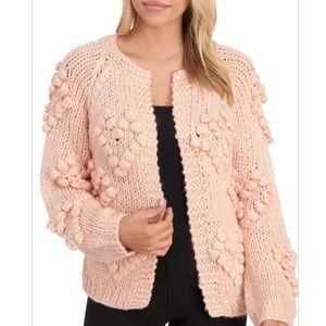 LOVE AT FIRST FIND Pom Pom Heart Knit Cardigan🍀